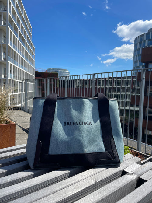 Balenciaga Navy Cabas