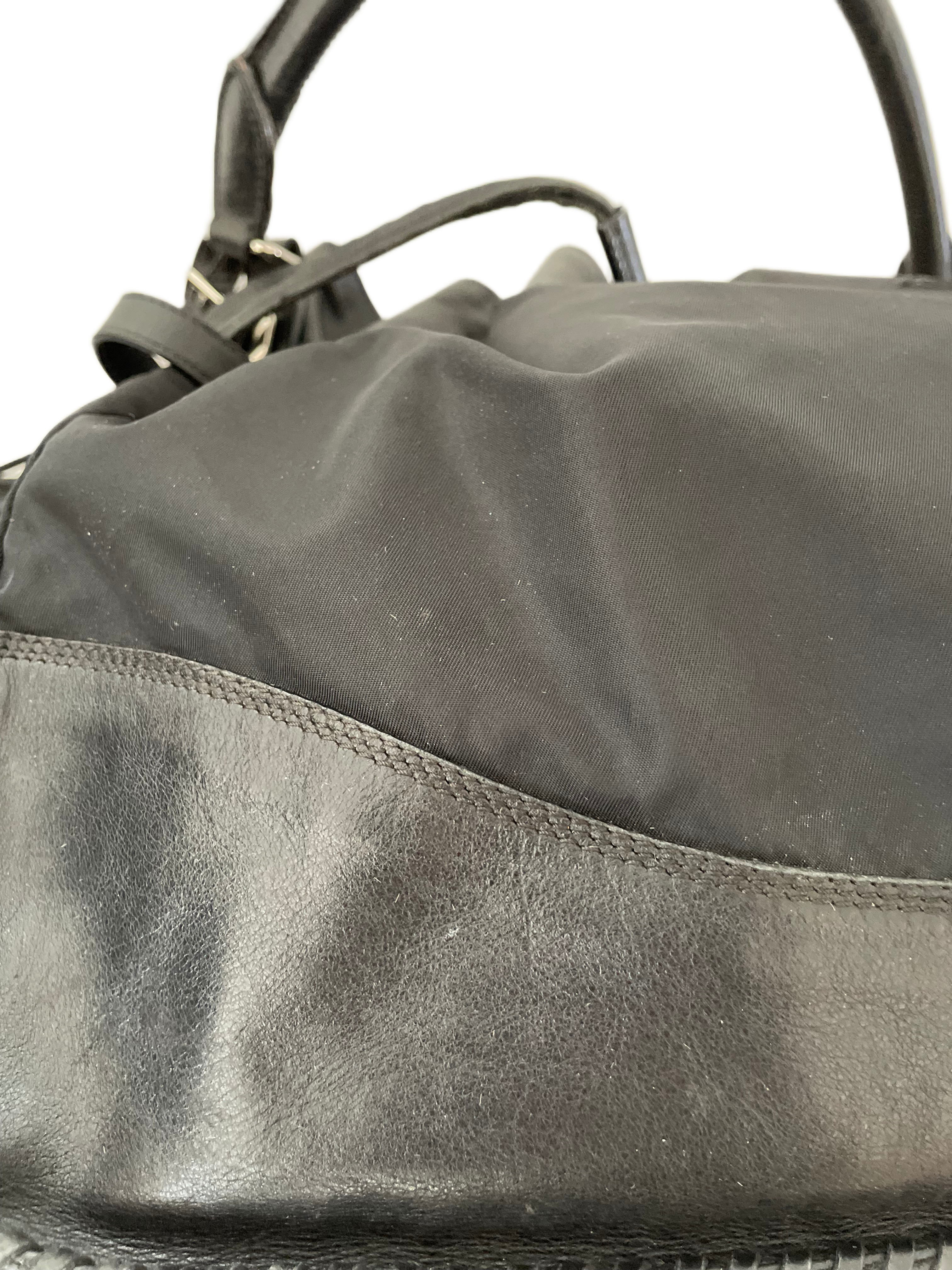 Prada Black Tessuto Bucket