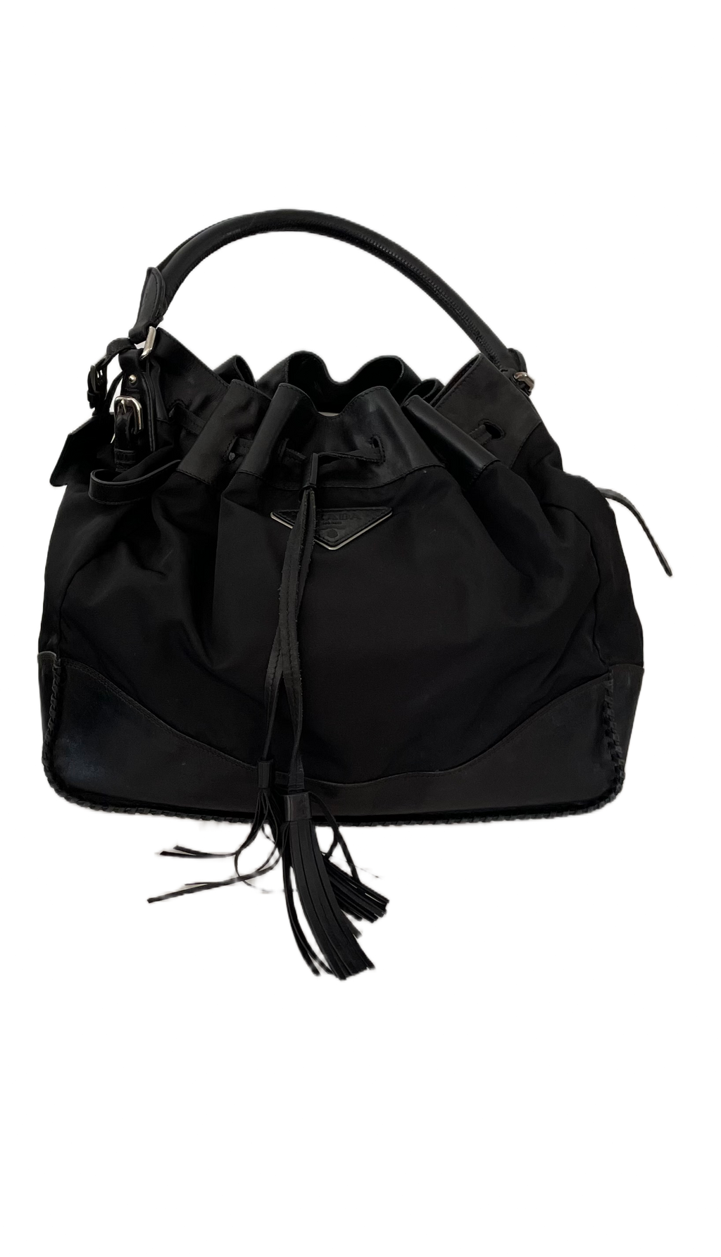 Prada Black Tessuto Bucket