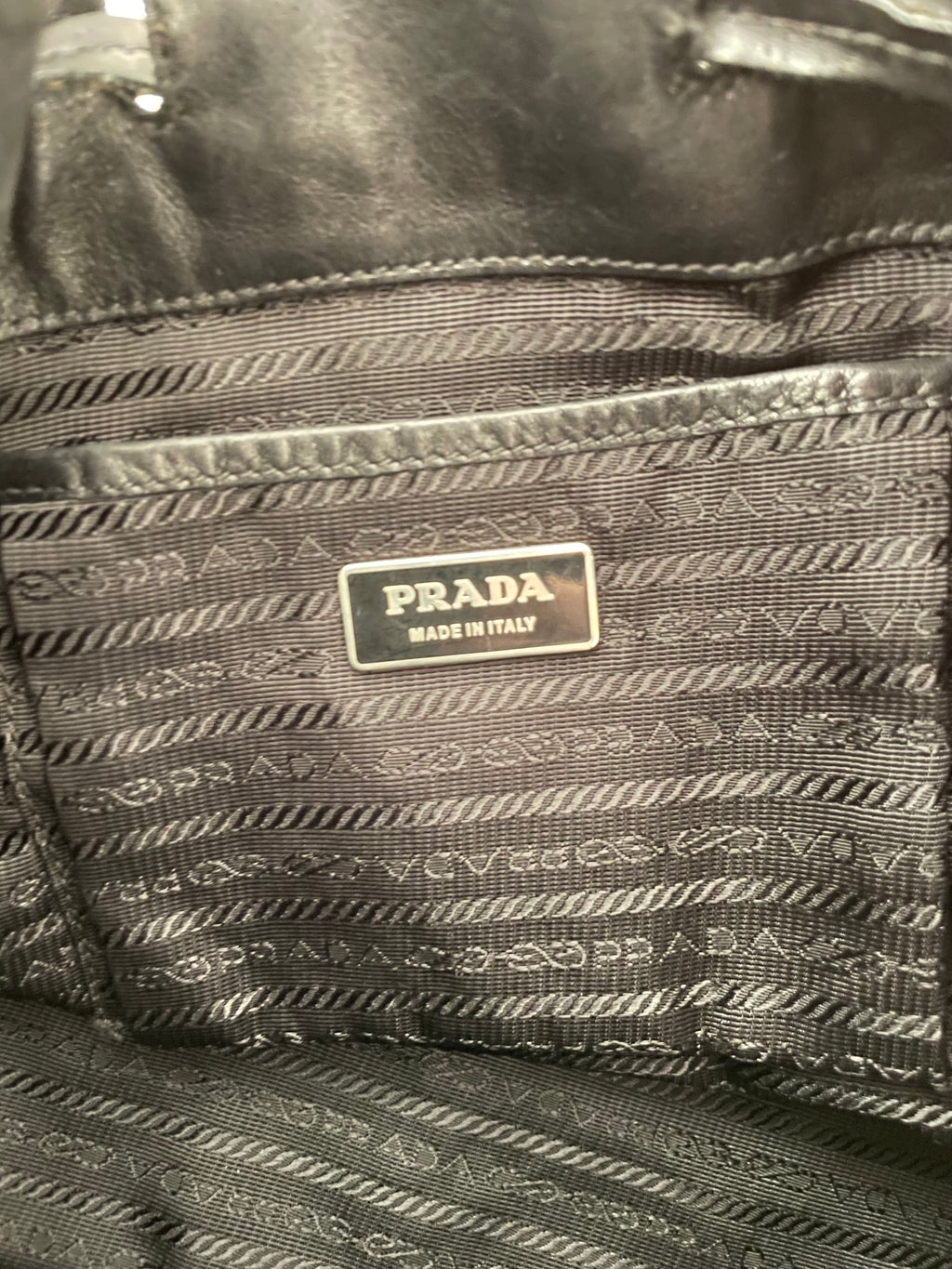 Prada Black Tessuto Bucket