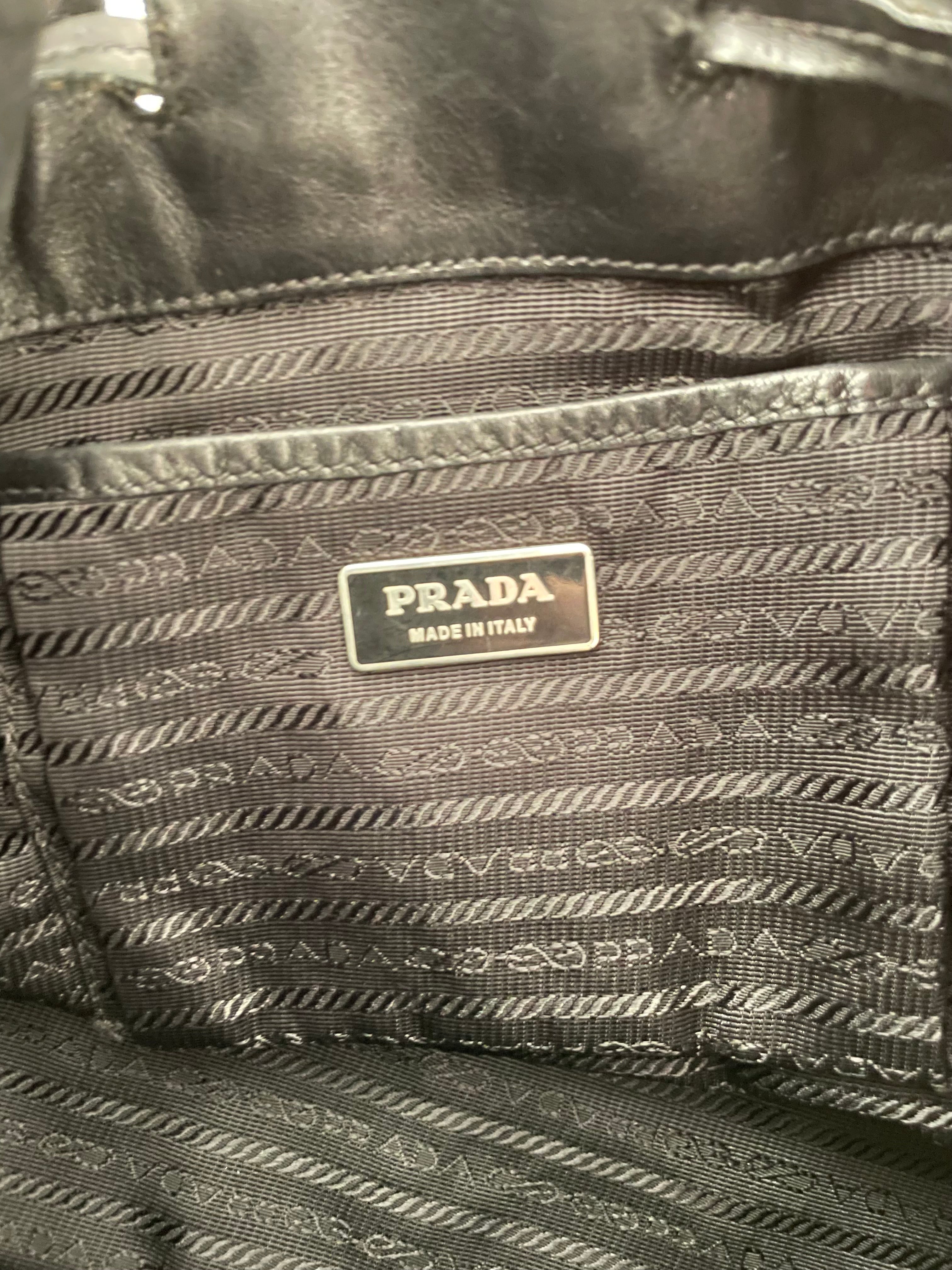 Prada Black Tessuto Bucket